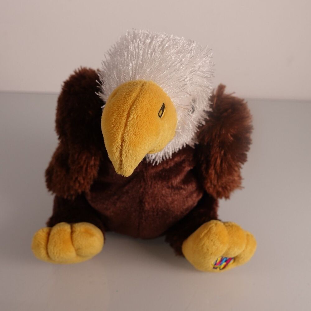 Webkinz Ganz Retired Bald Eagle Plush Stuffed Animal HM214 No Code Brown Bird